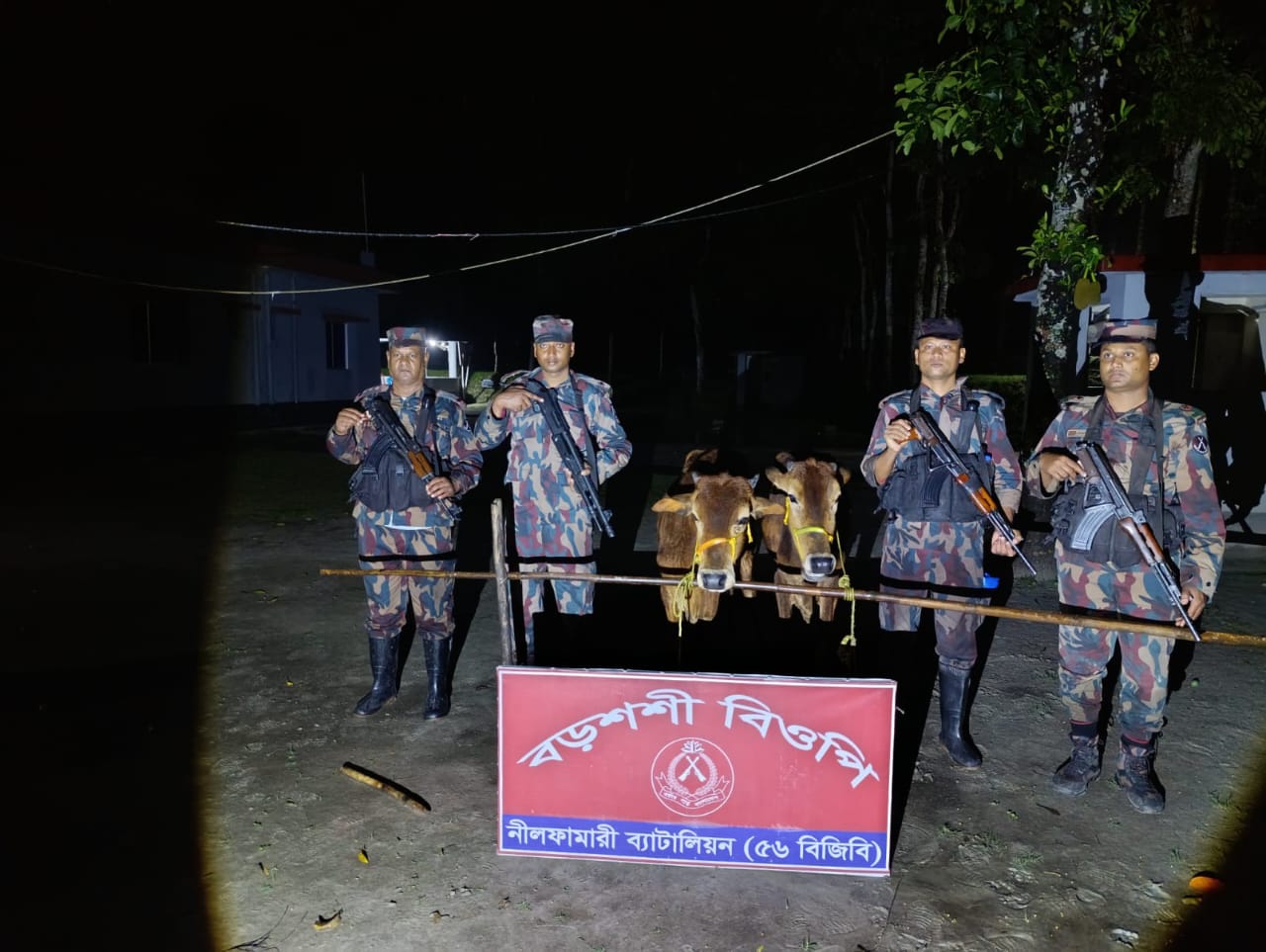 পঞ্চগড়ের সীমান্ত ভারতীয় শাড়ি ও ২ গরু জব্দ