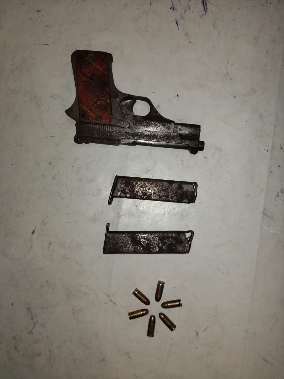 দিনাজপুরে র‌্যাবের অভিযানে অবৈধ বিদেশী পিস্তল ও গুলি উদ্ধার