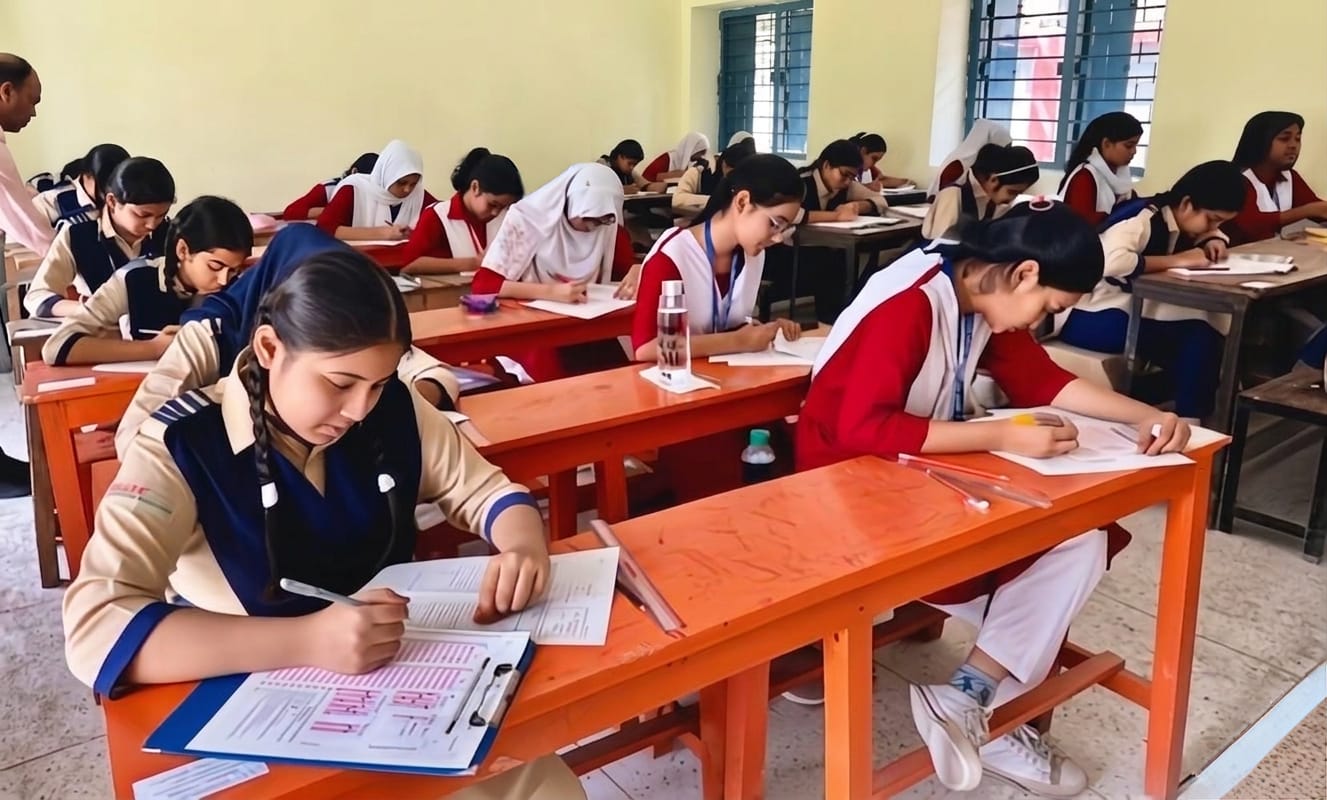 চুয়াডাঙ্গায় উৎসবমুখর ও কঠোর নিরাপত্তায় শুরু হলো এসএসসি ও সমমানের পরীক্ষা